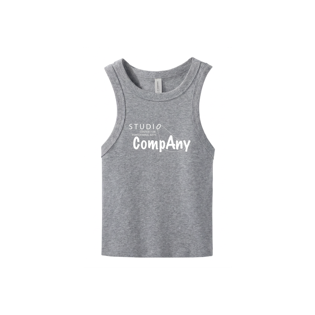 Women's Micro Rib Racer Tank - GREY