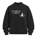 Women's Fleece Mock Neck - BLACK