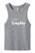 Women's Micro Rib Racer Tank - GREY