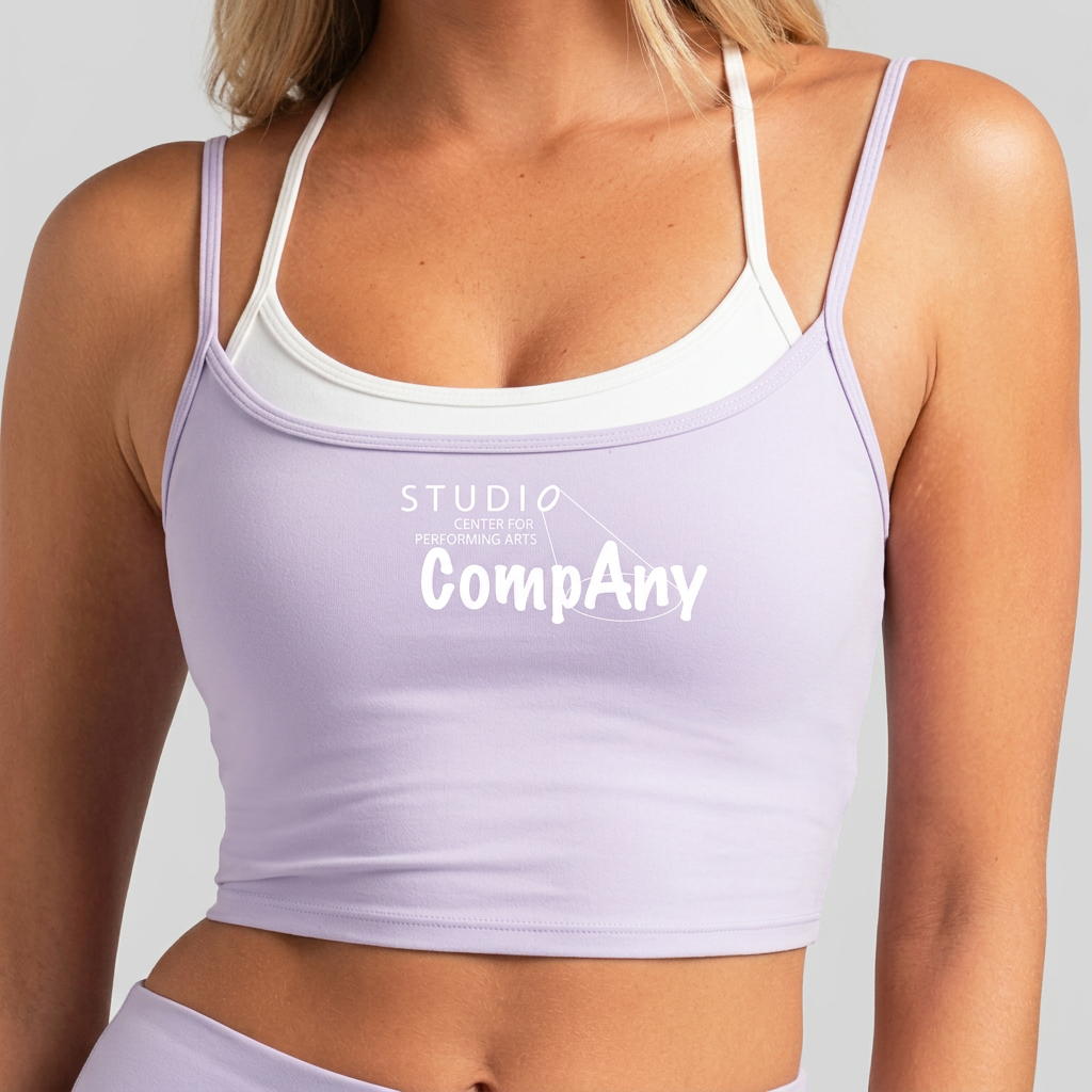 Women's Comfrt  Double Layer Crop Tank - LILAC